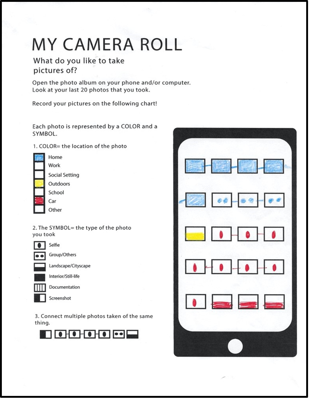 Data gathering camera roll