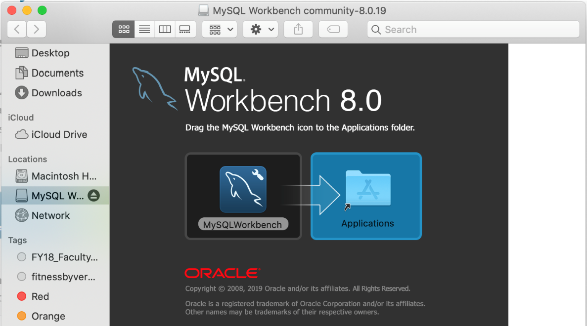 Screen capture MySQL Workbench install.