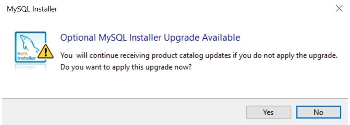 MySQL Workbench installer upgrade