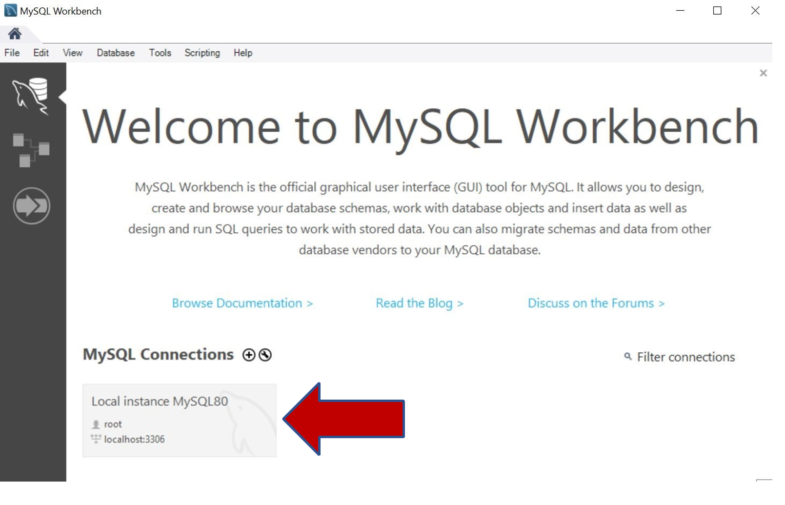 MySQL Workbench Custom install