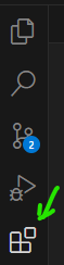 Ícone de Extensões do VS Code