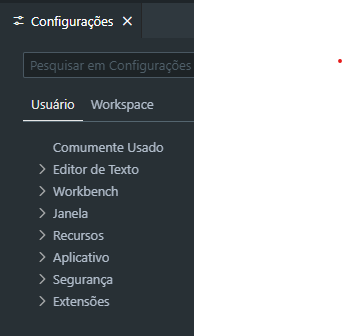 Visual Studio Code Settings Panel