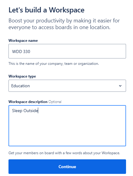 Trello Workspace Settings