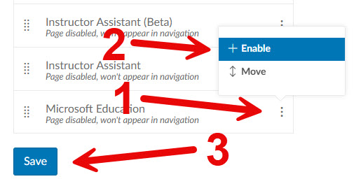 Screenshot configuring Microsoft Navigation