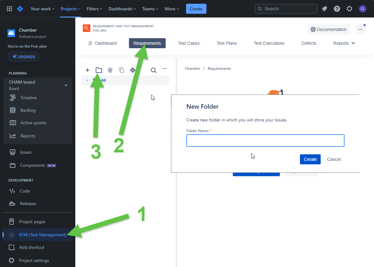 Jira component screen.