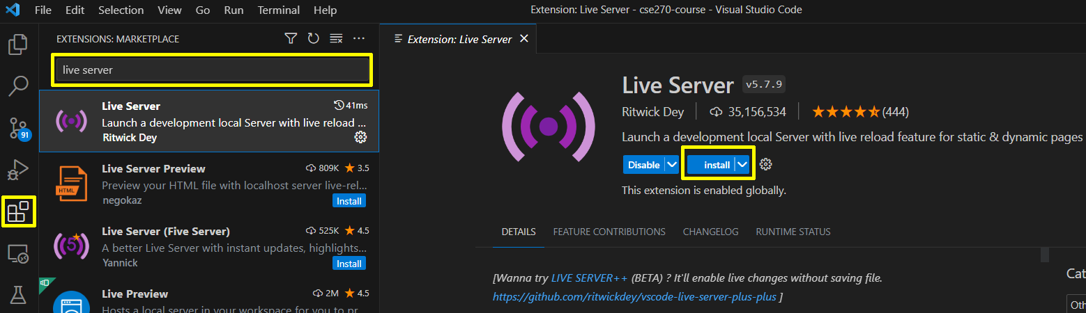 CSE 270 | Learning Activities