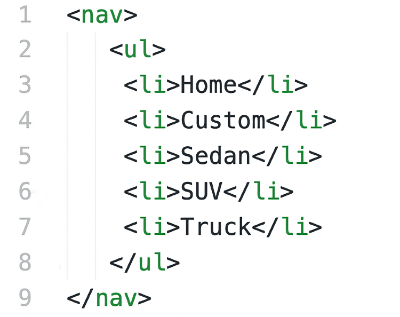 Code for the navigation partial