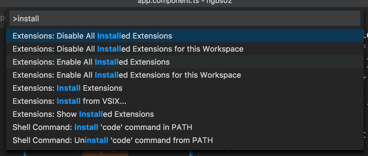 VS Code Command line interface