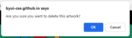 Artwork delete screenshot