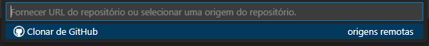 Caixa de URL do GitHub.