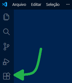 Ícone de Extensões do VS Code na Barra de Atividades