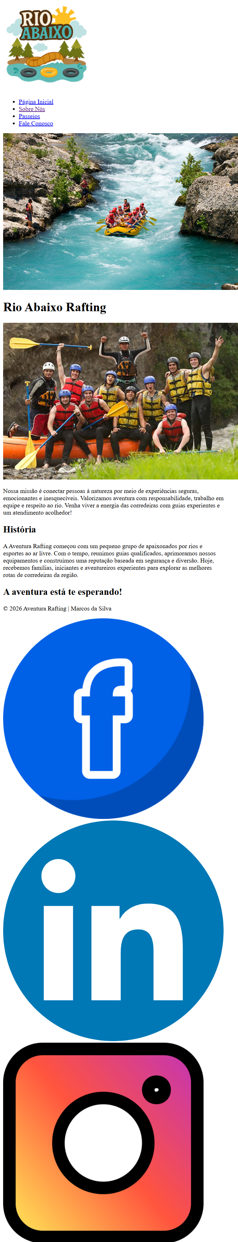 Captura de Tela do HTML da Página Sobre Nós
