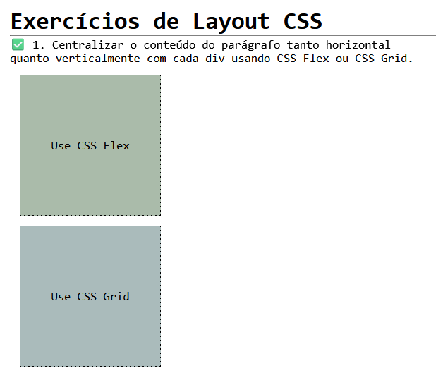 Resultado do Exercício de Layout 1