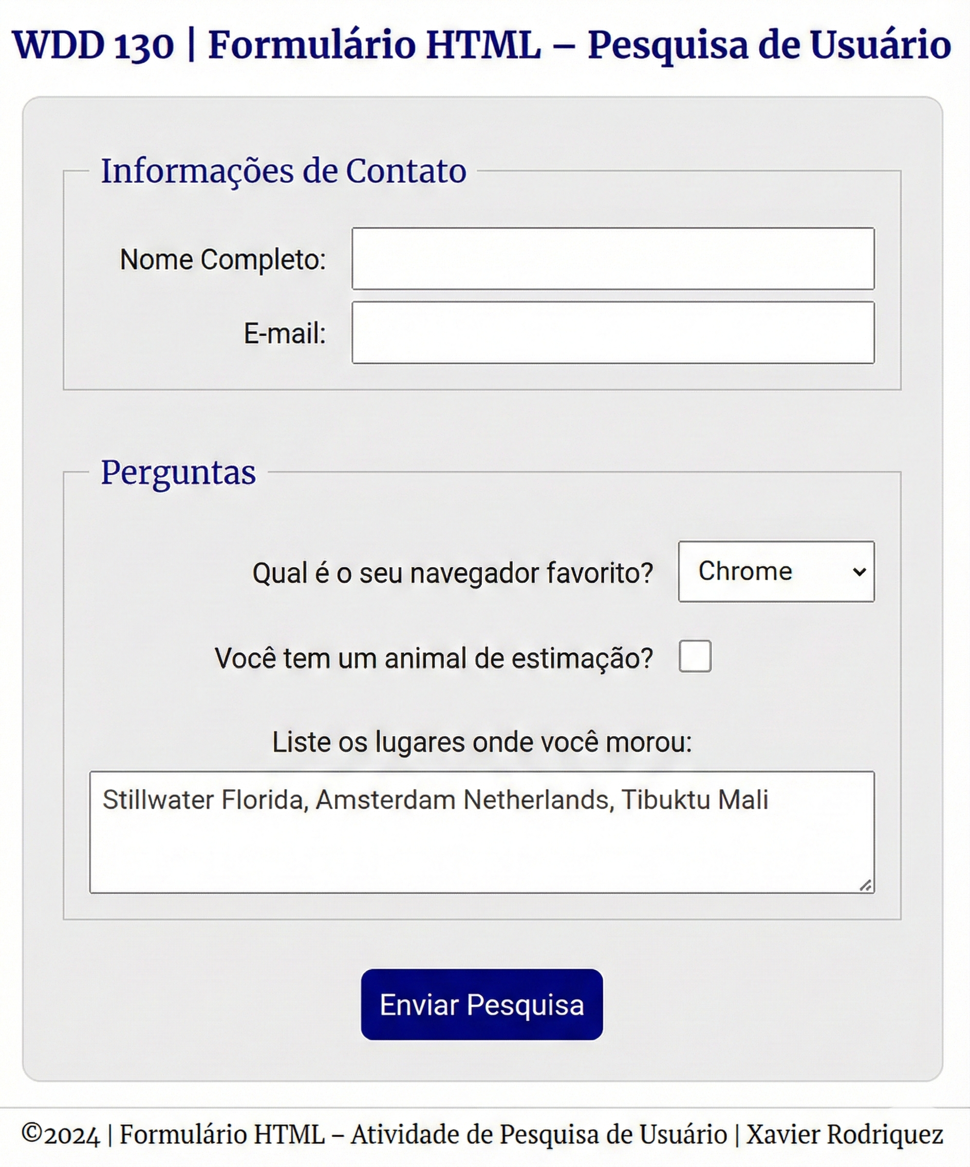 Formulário de Pesquisa de Usuários com Estilo e Layout