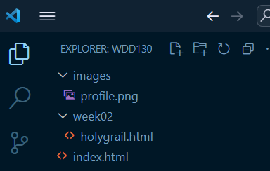 File Structure for Holy Grail Assignment