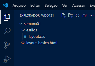 Exemplo de Captura de Tela de Configuração de Arquivo e Pasta no VS Code