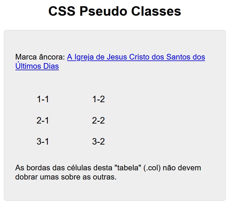 Captura de Tela de Exemplo da Pseudoclasse do CodePen