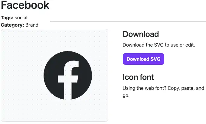Arquivo SVG do ícone do Facebook
