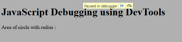 Screenshot of DevTools Paused in debugger