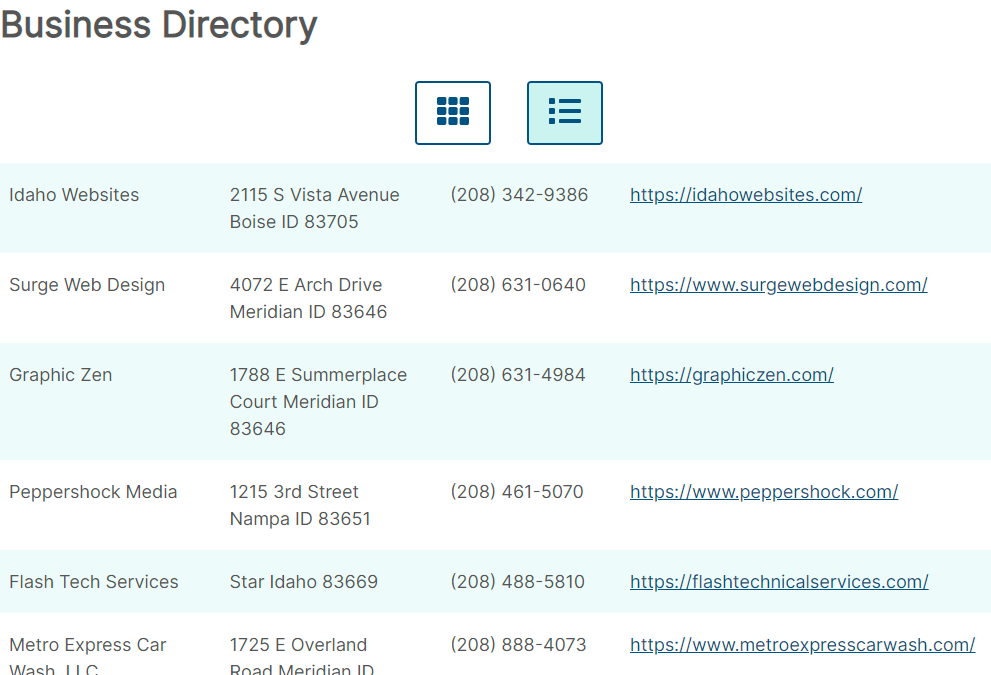 WDD 230 | Chamber Directory Page Examples