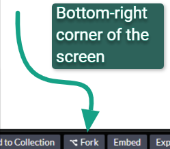 Screenshot of Fork button in CodePen