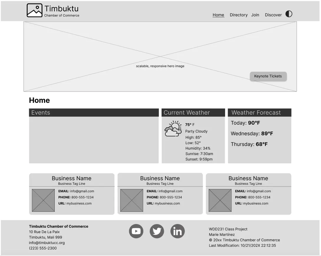 Chamber Desktop Wireframe